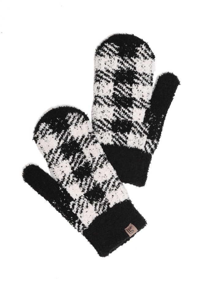 ComfyLuxe Buffalo Check Pattern Mittens