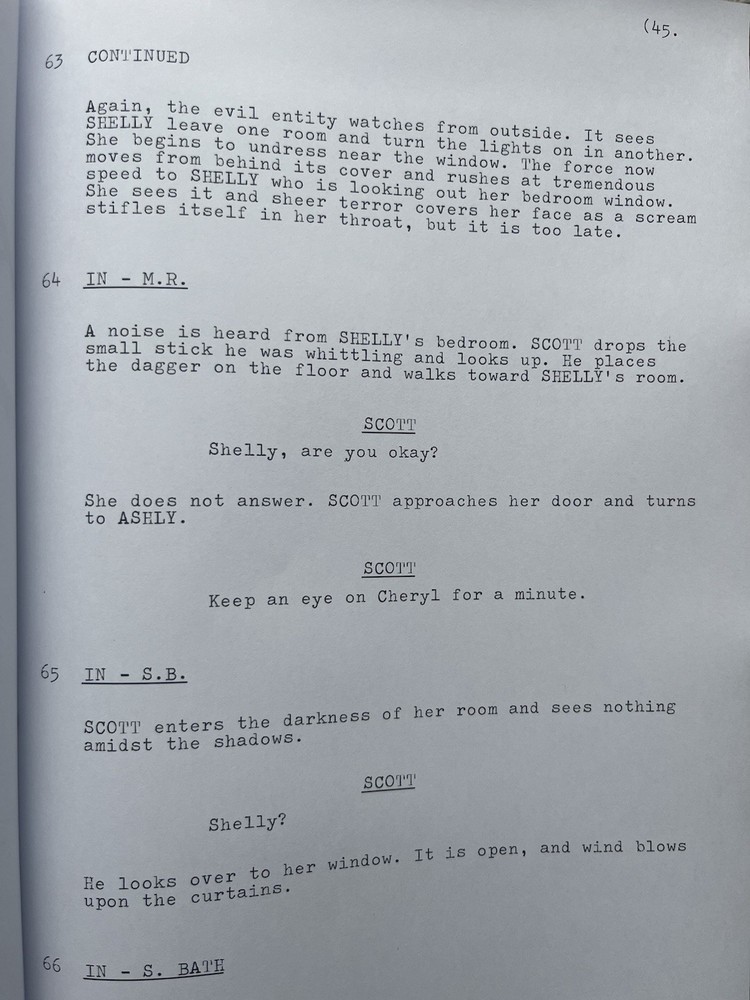 Evil Dead Film Script / Screenplay. Sam Raimi, Bruce Campbell.