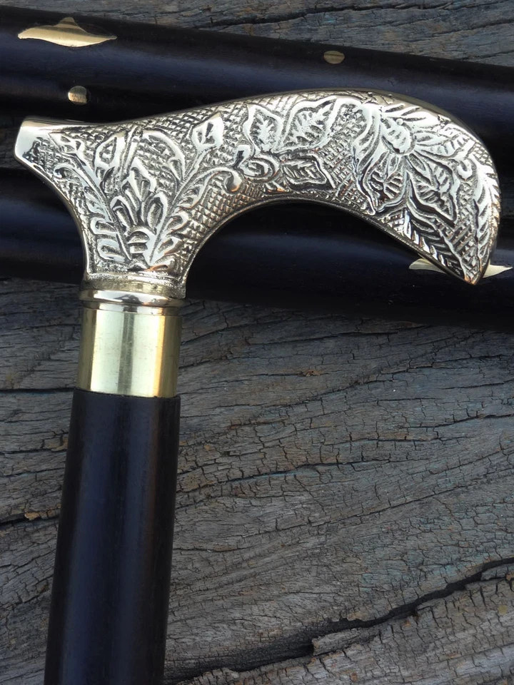 Luxury Victorian Walking Cane – Solid Brass Handle