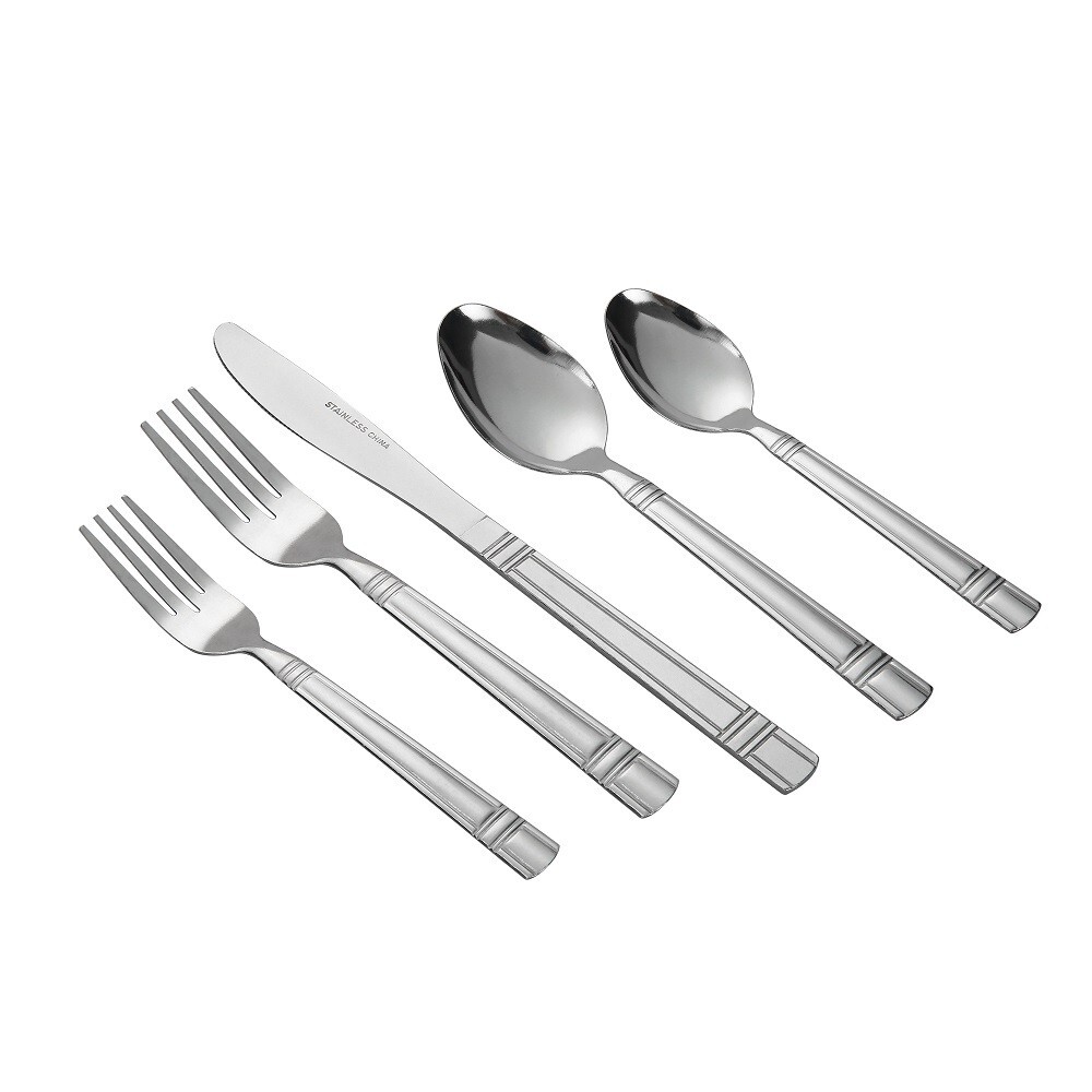 49Pcs Silverware Set Service for 8 Stainless Steel Durable Flatware Set W/ Tray