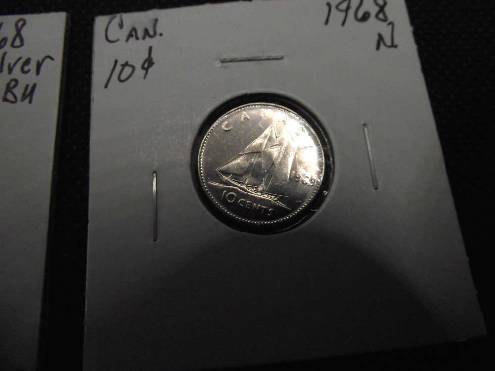 1968 Canada Silver & Nickel BU Dimes