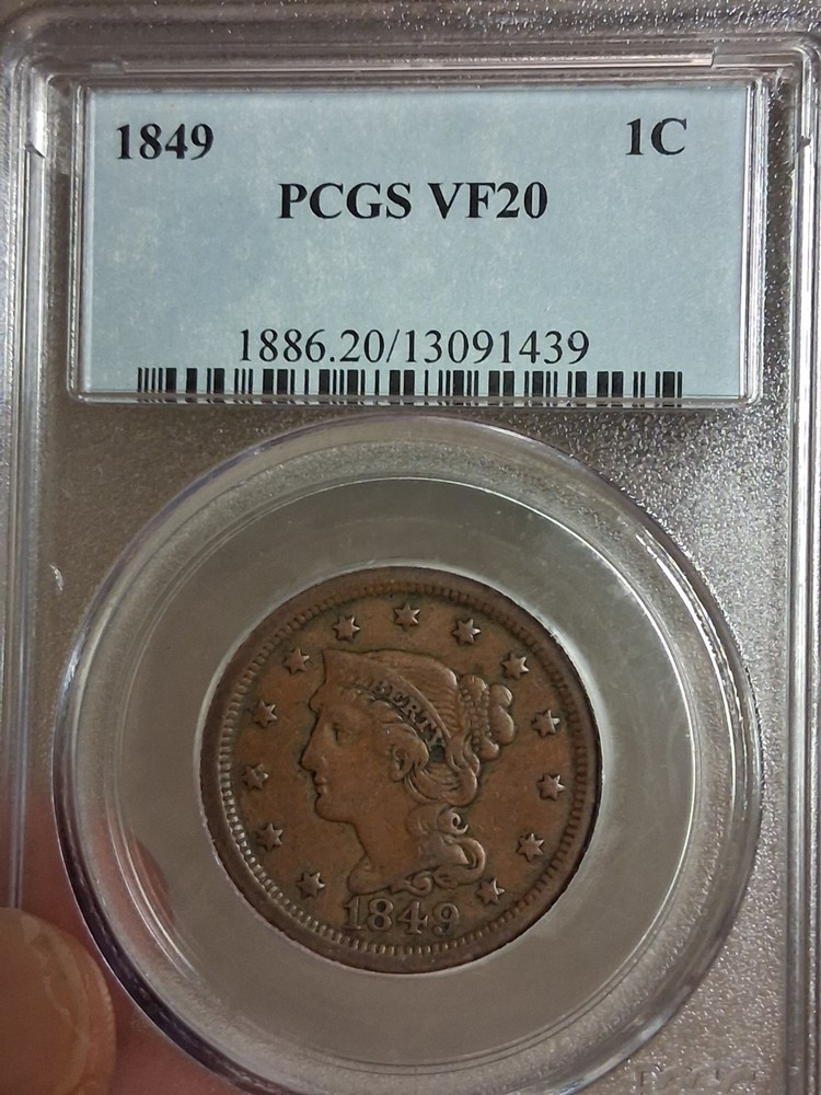 1849 PCGS VF20 1C