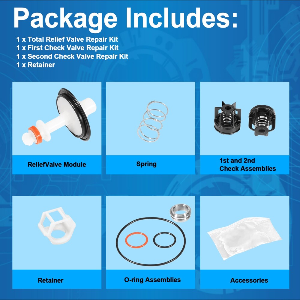 009M3 3/4" Total Repair Kit Replacement Fits for Watts LF009M3/009M3 Assembly