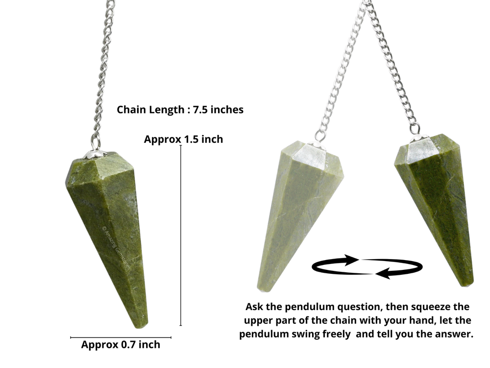 Vesuvianite Dowsing Crystal Pendulum