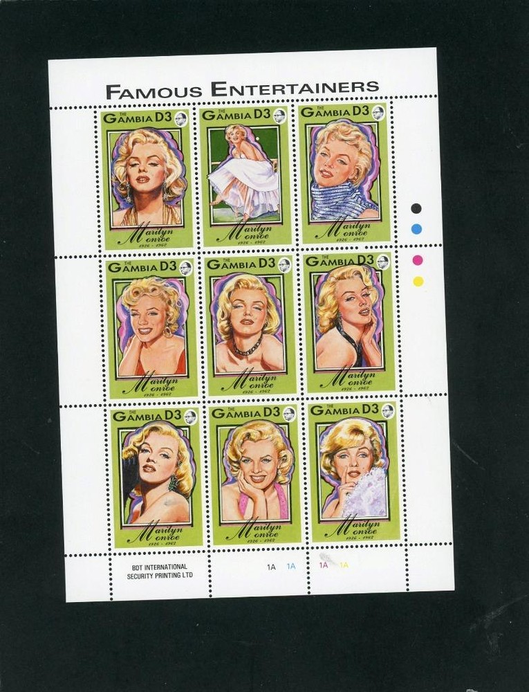 Gambia 1993 M. Monroe Scott# 1398 Mint NH