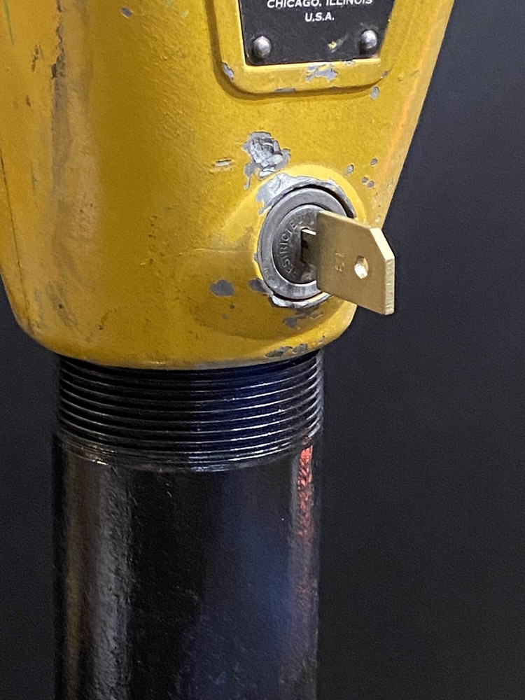 Vintage Yellow Duncan 60 Parking Meter And Key, Working