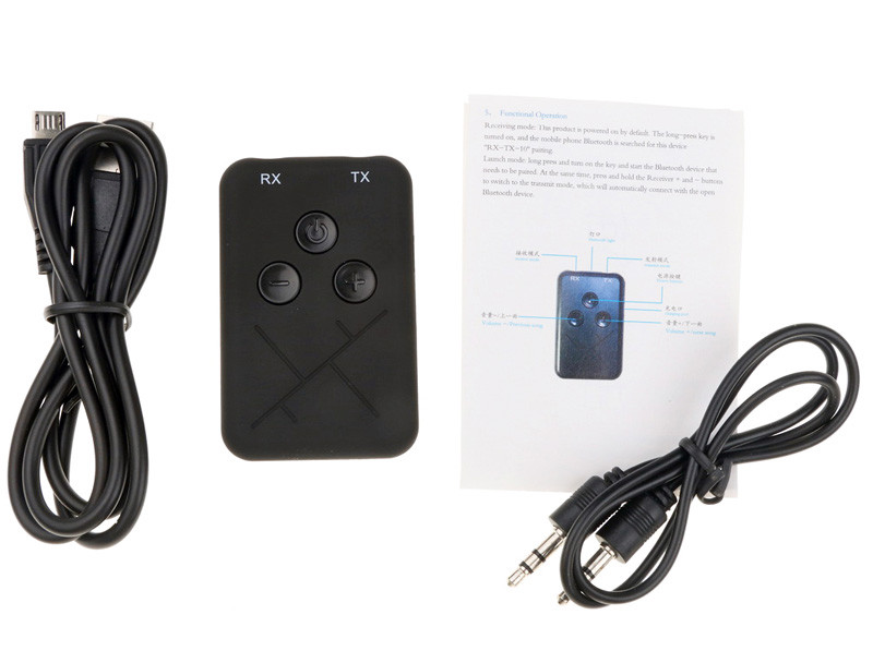 Bluetooth 5.0 Transmitter and Receiver with 3.5mm Audio Input-Out USB Charging