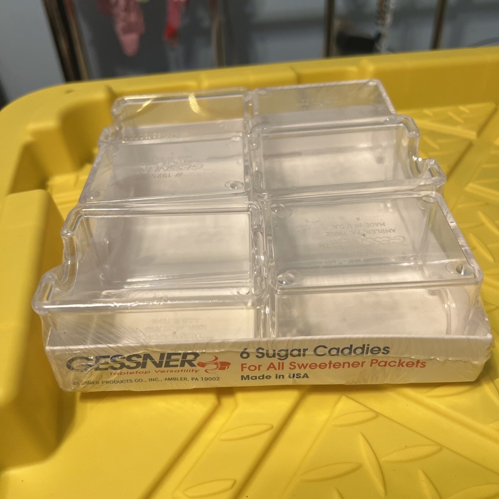 Gessner 6 pack, sugar caddies for Restaurants Bar Clear