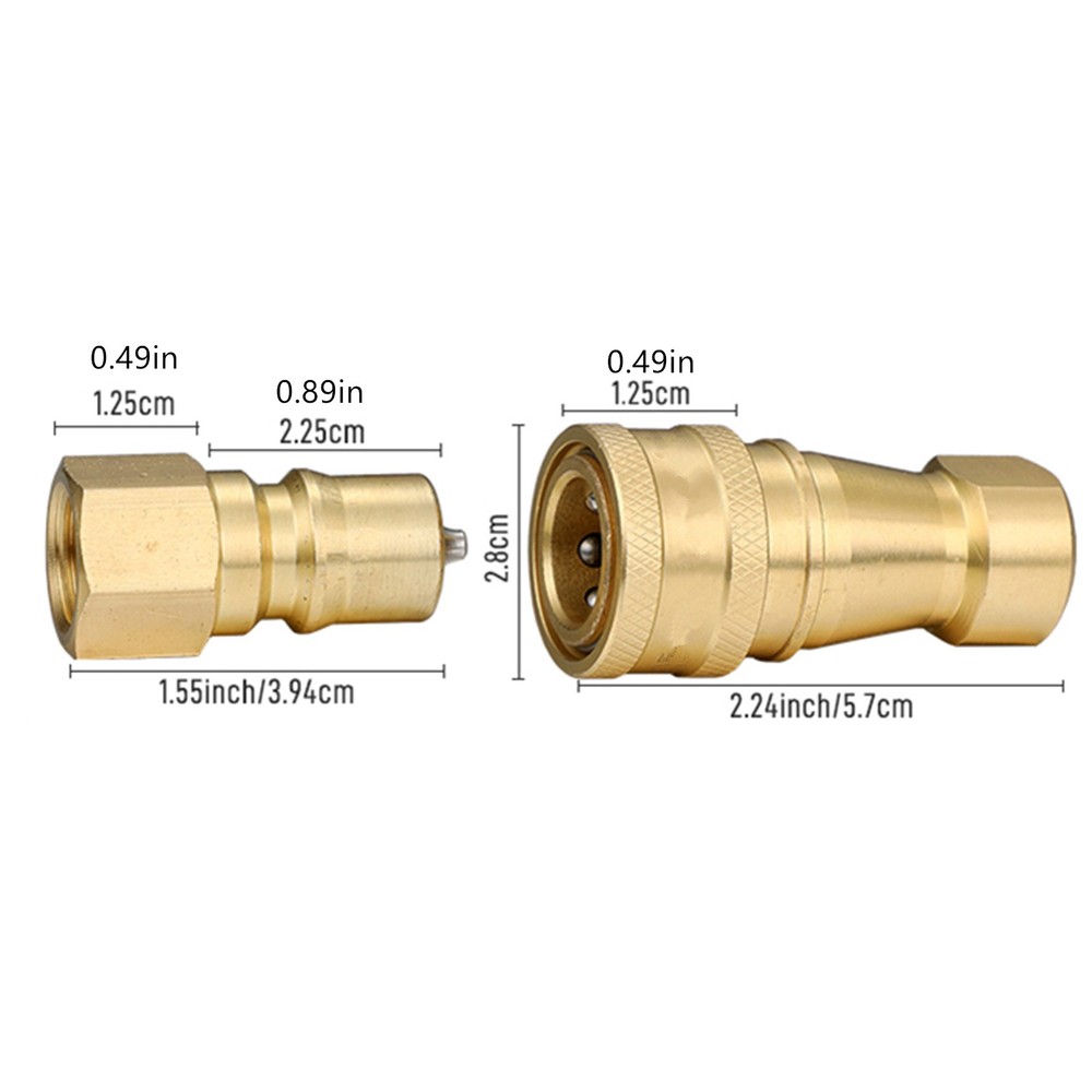 1Pack 1/4" Quick Disconnect Coupler Valve for Carpet Extractor Surface Cleaner