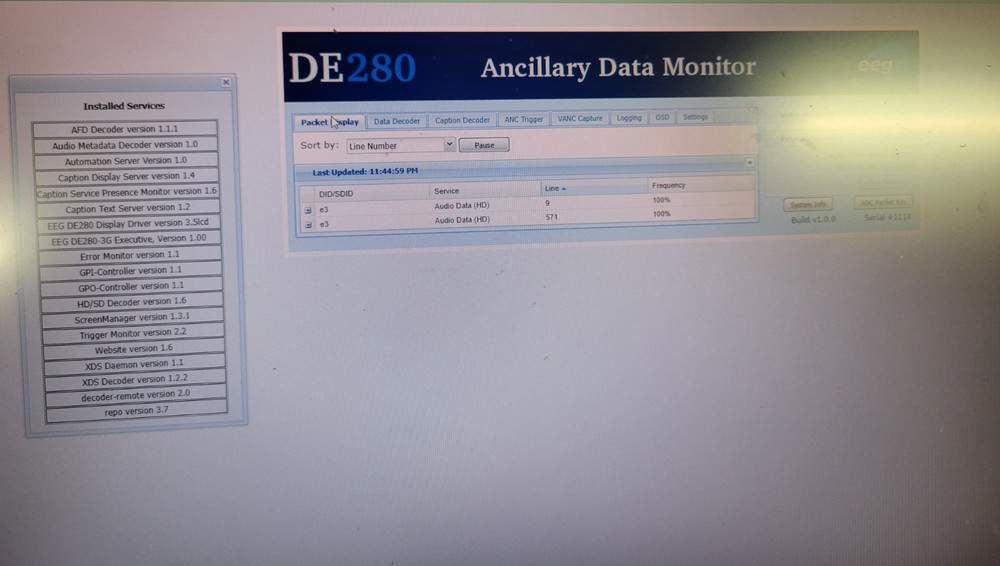 EEG DE280-3G HD Caption Decoder
