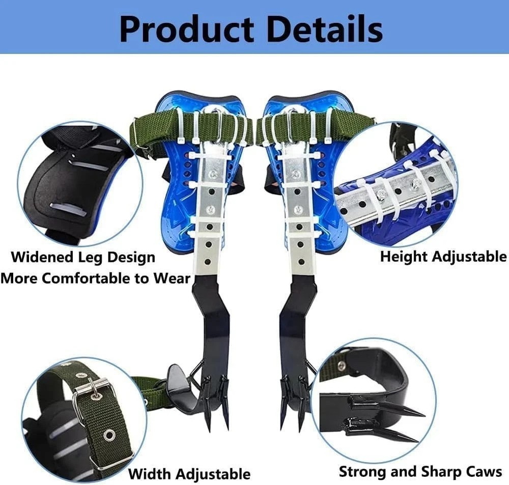Tree Climbing Spikes Set,Adjustable Tree Climbing Gear Tree Climbing Tool,Non-Sl