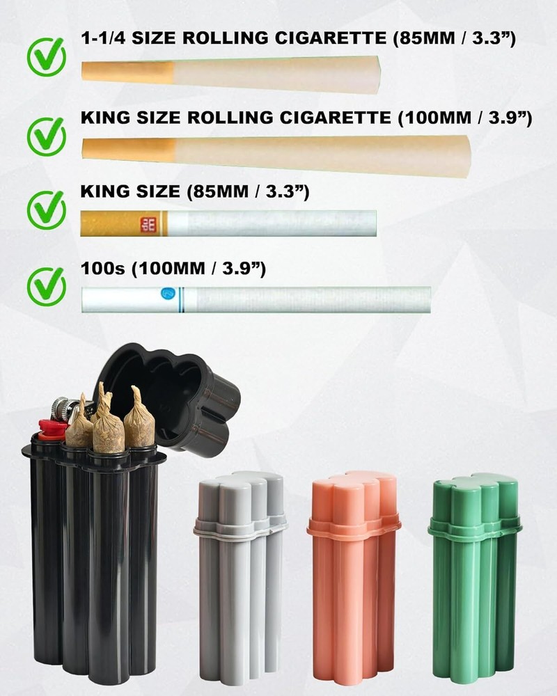 Cigarette Case for Regular Size Cigarettes and 100s King Size 4 Capacity...