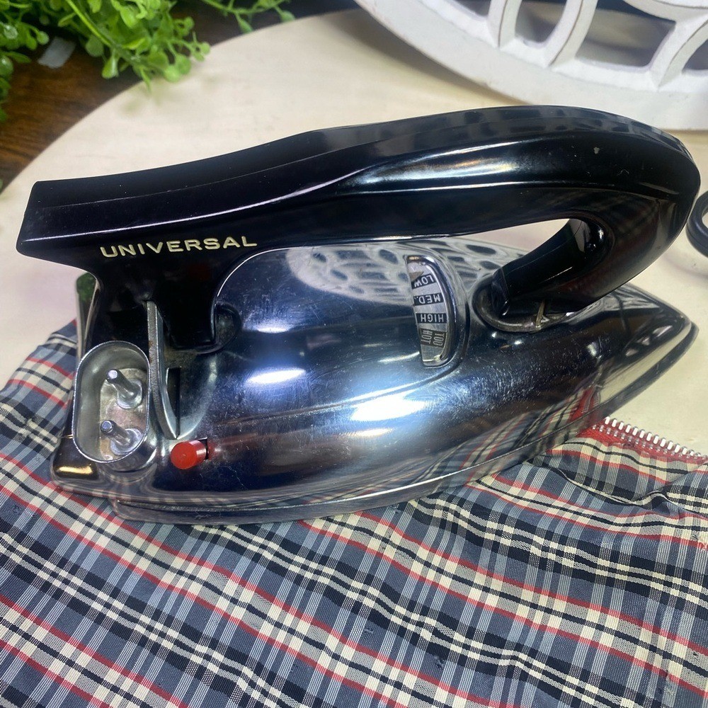 Universal Sleek Black and Silver Iron