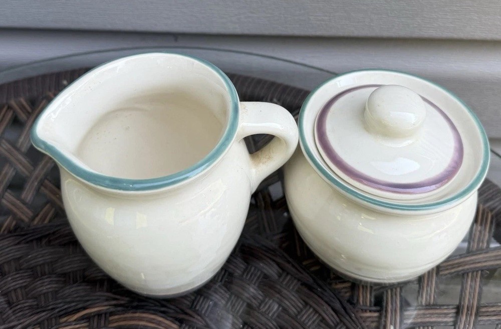 Pfaltzgraff JUNIPER Creamer And Lidded Sugar Bowl