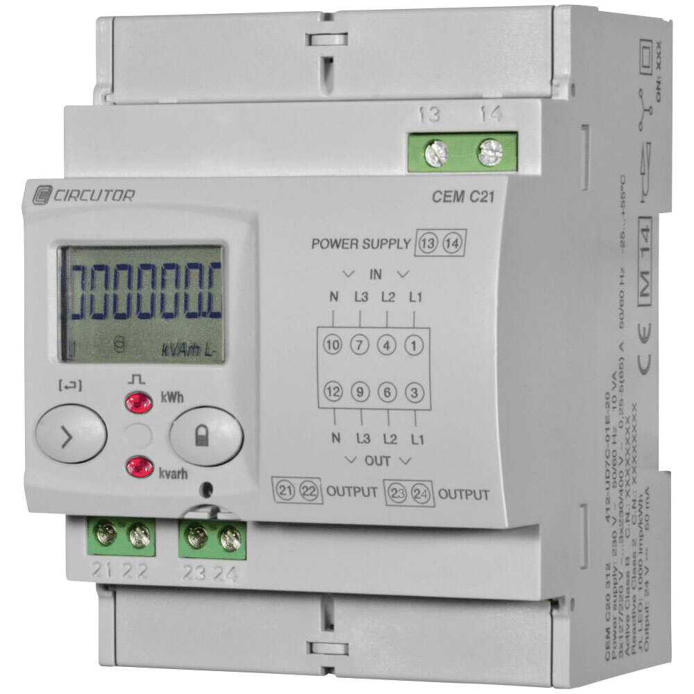 CEM-C21-485-T1-MID 3 Phase Digital 65A MID Approved Circutor Meter