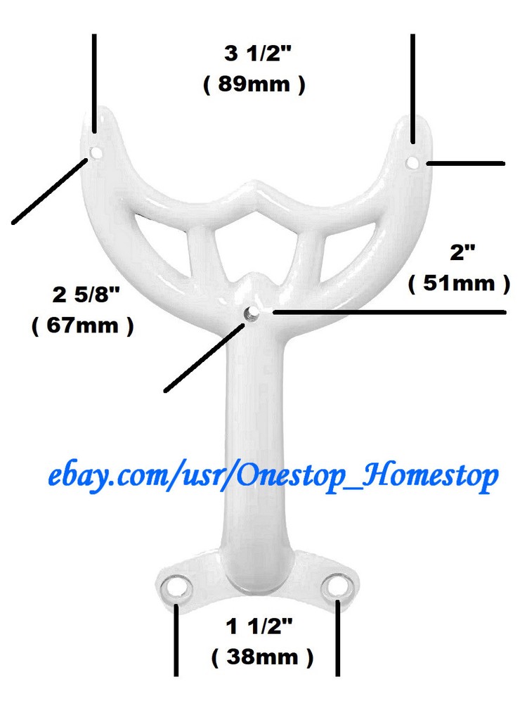 36"- 42" White Ceiling Fan Blade Arm, Replacement Bracket, Hunter & Hampton Bay