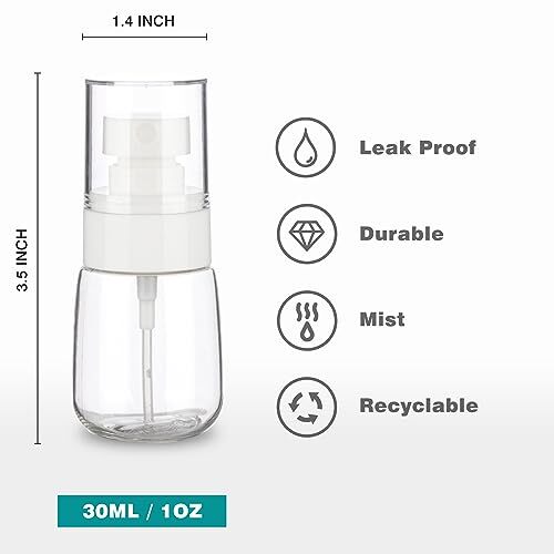 3pack Small Spray Bottle, 1oz Mini Spray Bottles, Clear Empty 1OZ CLEAR-3