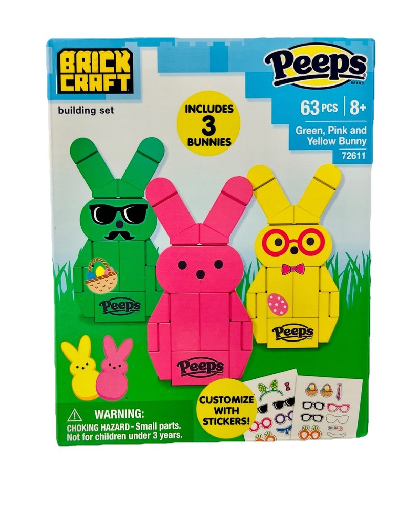 Brick Craft 3 Peeps 2 Sticker Sheets