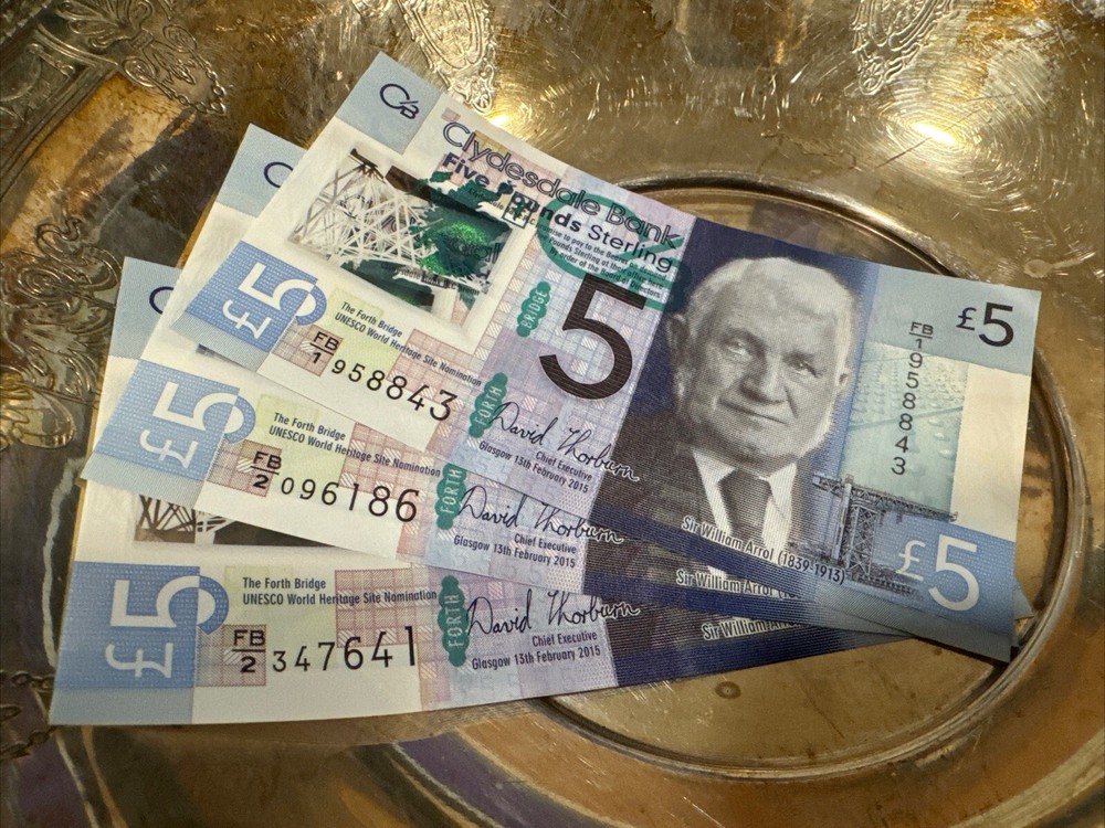 5 Pound Scottish Note Clydesdale Bank Polymer