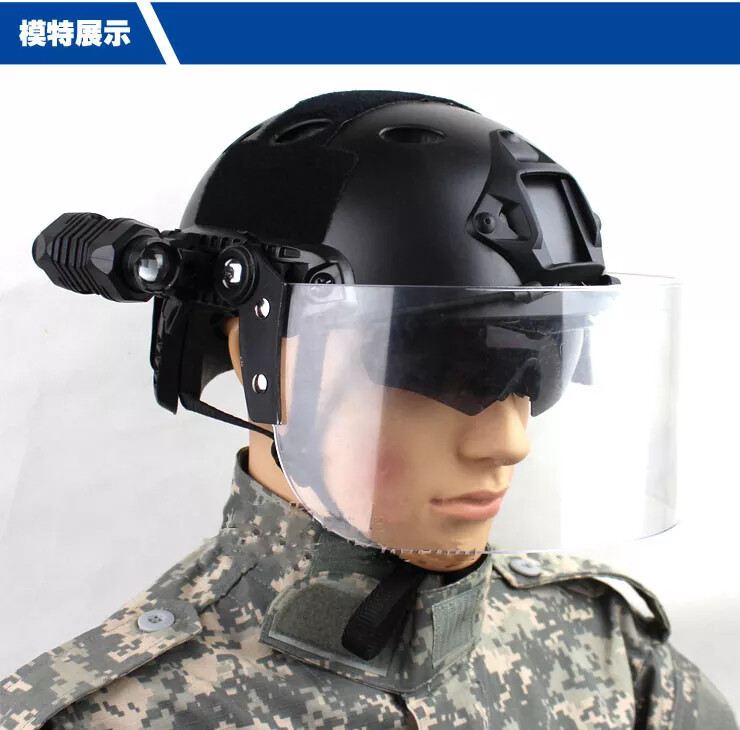 Tactical Transparent Face Shield Windshield Lens Mask For Fast Helmet Rail