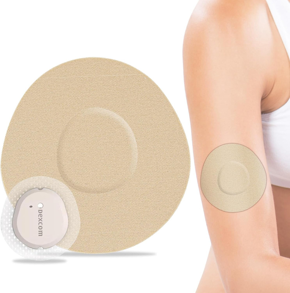 Dexcom G7 Stelo Adhesive Patches Waterproof CGM Overpatch 25 Pack Beige