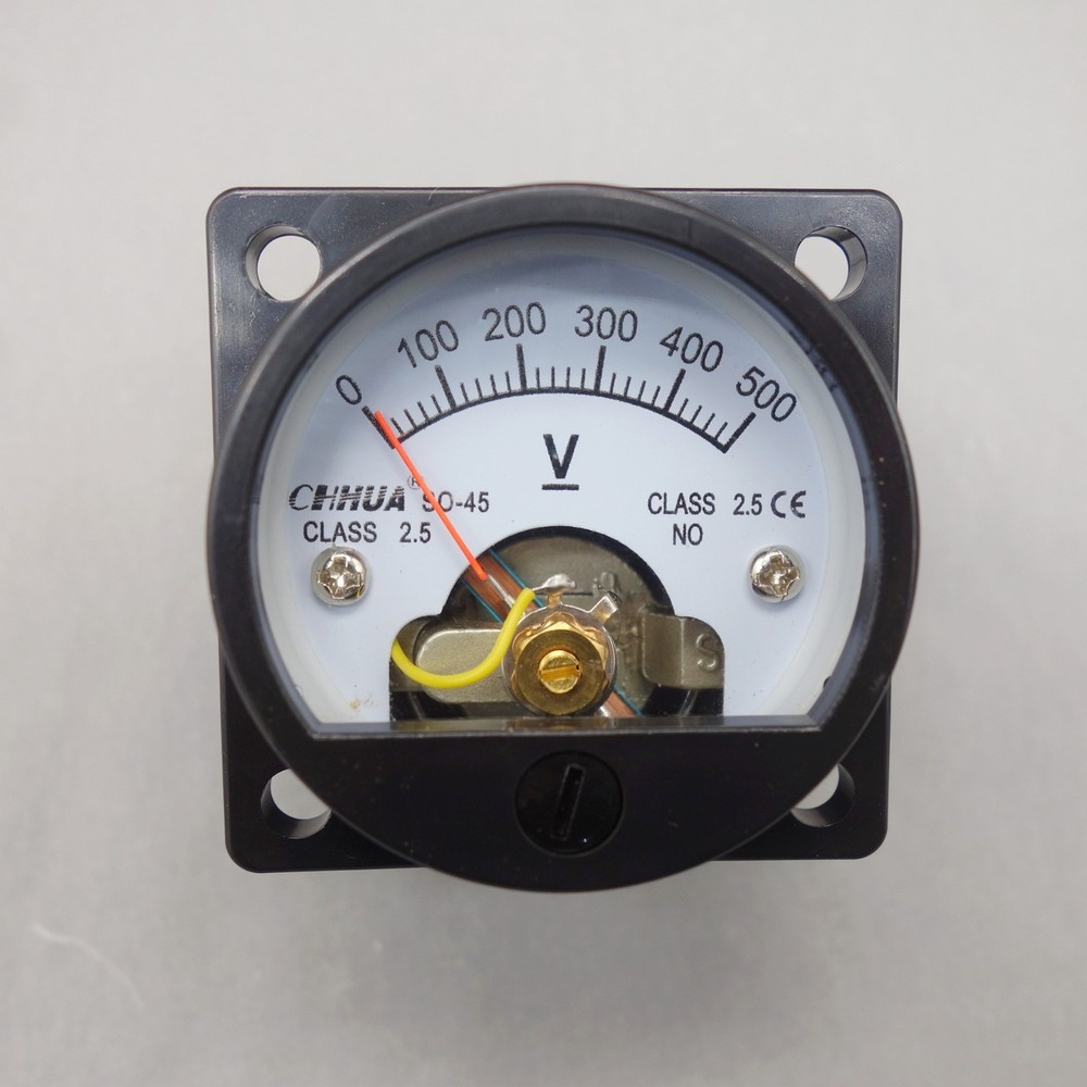 1PC DC 0-500V Analog Voltmeter Analogue Voltage panel meter SO45 direct Connect
