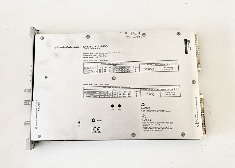 Hp Agilent VXI E8408A MainFrame E1438C E1439C Single Channel Digitizer
