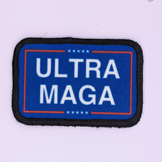 Ultra MAGA blue Trump 2024 morale patch 2"x3" hook and loop tactical edc