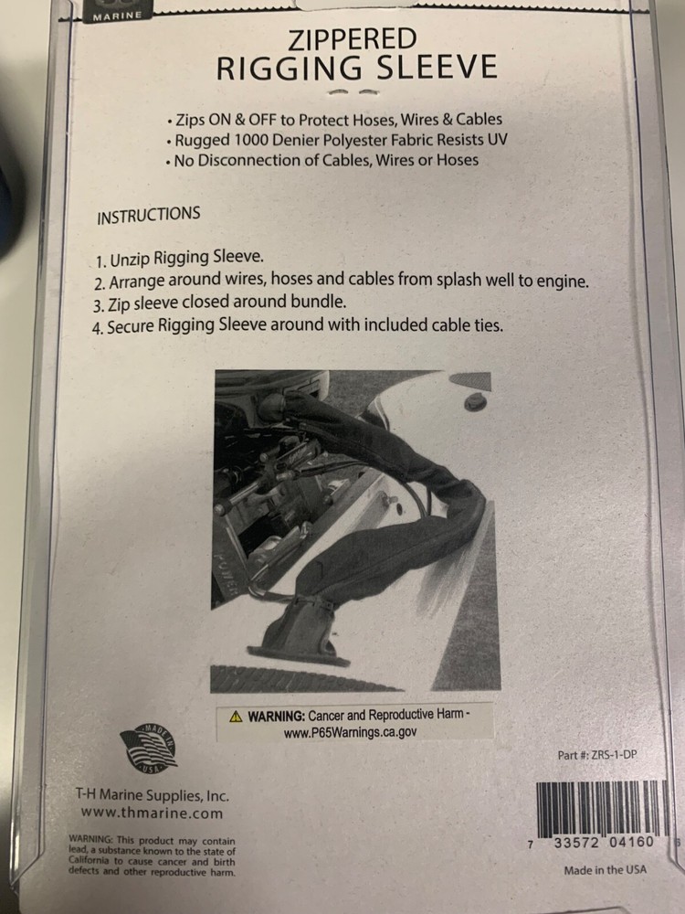 Zippered Rigging Sleeve ZRS-1-DP