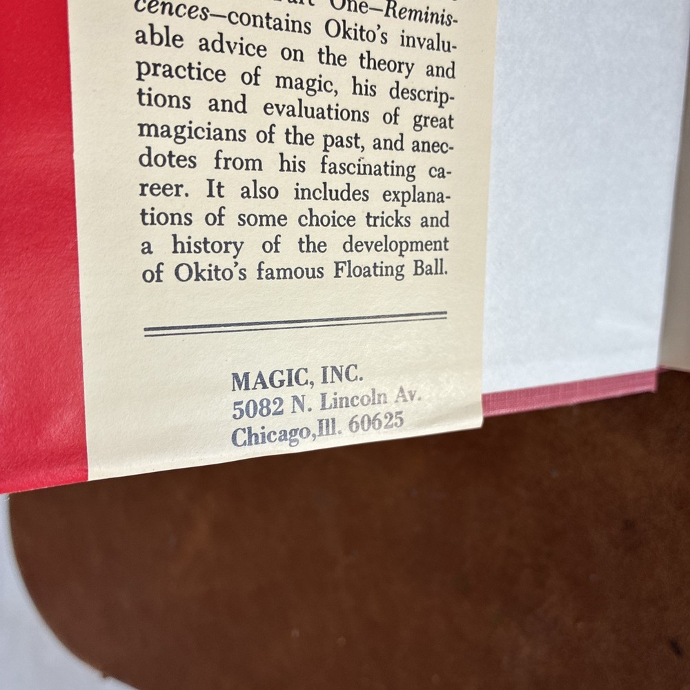 Okito On Magic - 1973 Magic Inc Version, See Pictures