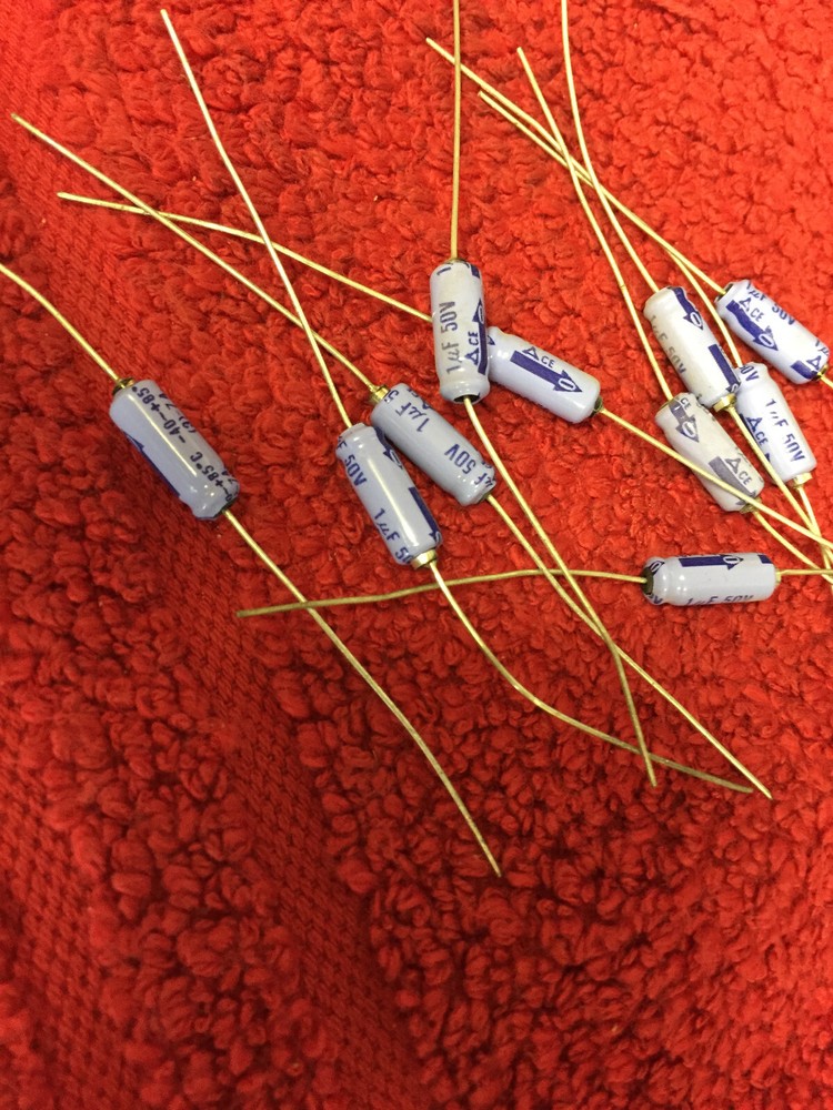 1uf 50v axial capacitors 10 pcs