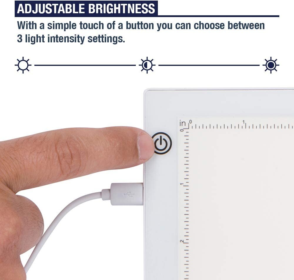 Tracing Light Box, Ultra Thin Light Pad with Adjustable Brightness, Drawing, LED