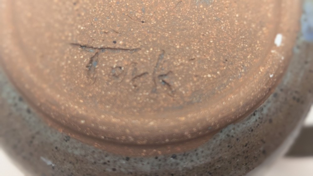 Small Brown Artisan Ceramic Pitcher