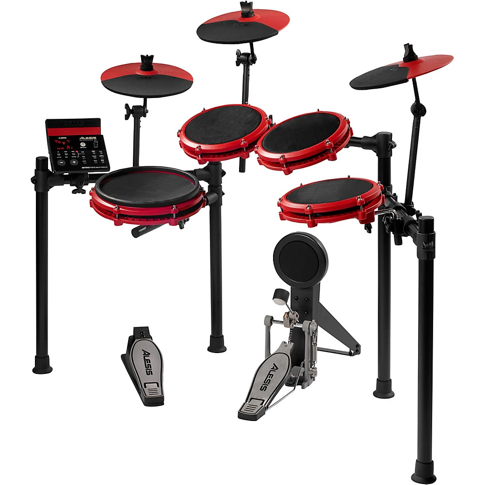 Alesis Nitro Max Expanded Electronic Drum Kit Red