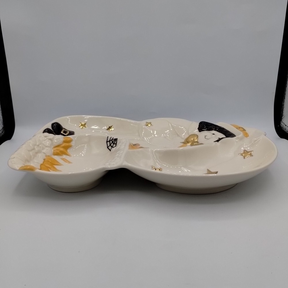 Lenox Occasions Halloween Divided Server Witch Cauldron Stars