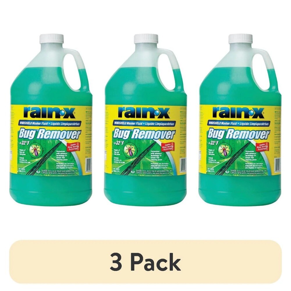 (3 pack) Rain-X Bug Remover Windshield Washer Fluid，Father's Day