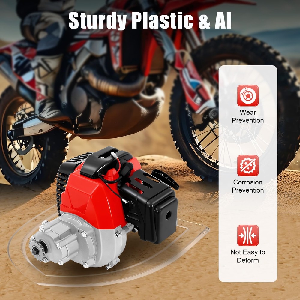 49CC Two Stroke Engine Motor, Single Cylinder Air Cooled Replacement