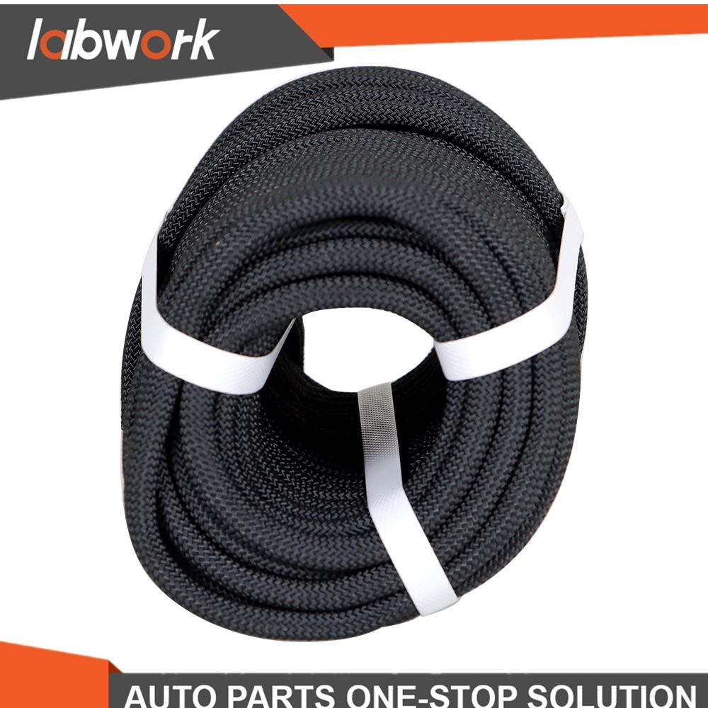 Black High Strong Pulling Braided Polyest Rope 3/8" × 100' 3520Lbs Rope