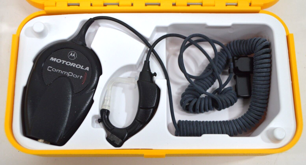 Motorola NTN8819B CommPort Ear Microphone Receiver System w/Case
