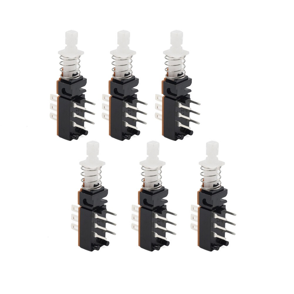 6pcs Momentary Push Button Switch DPDT 2 Pole 6 Pin 1 Position