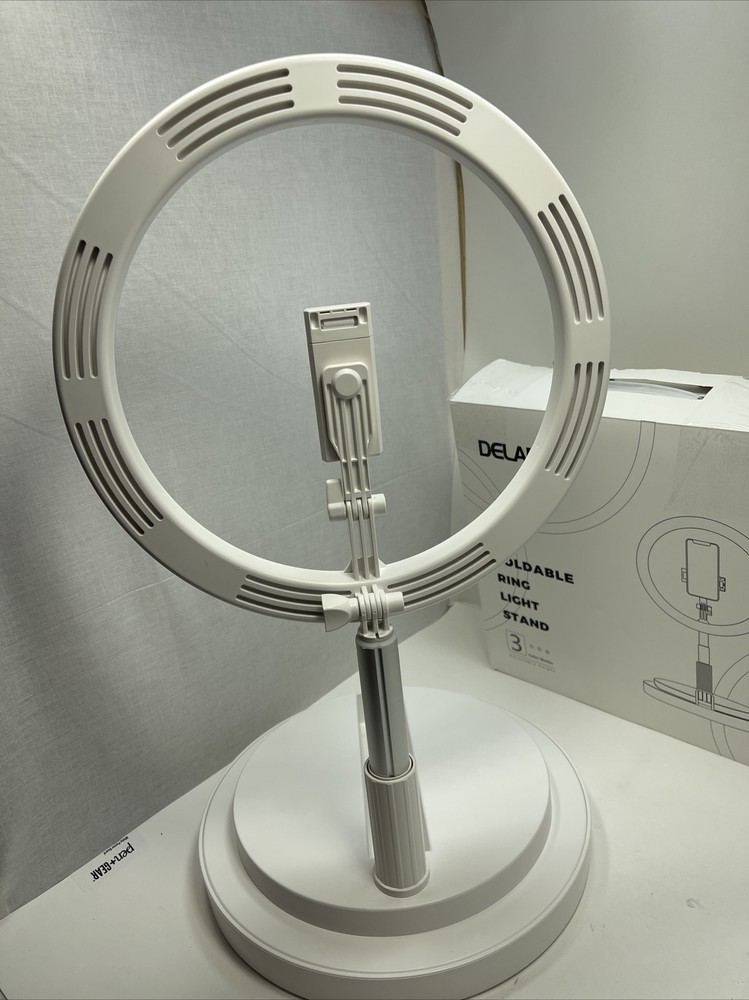 12” LED Selfie Phone Ring Light, w/ 3 Light Modes, Foldable Stand & Phone Holder