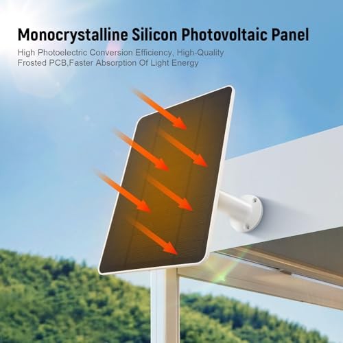 USB Solar Panel for Ring Camera - Type-C Solar Panel Charger 5v 6w White 6W