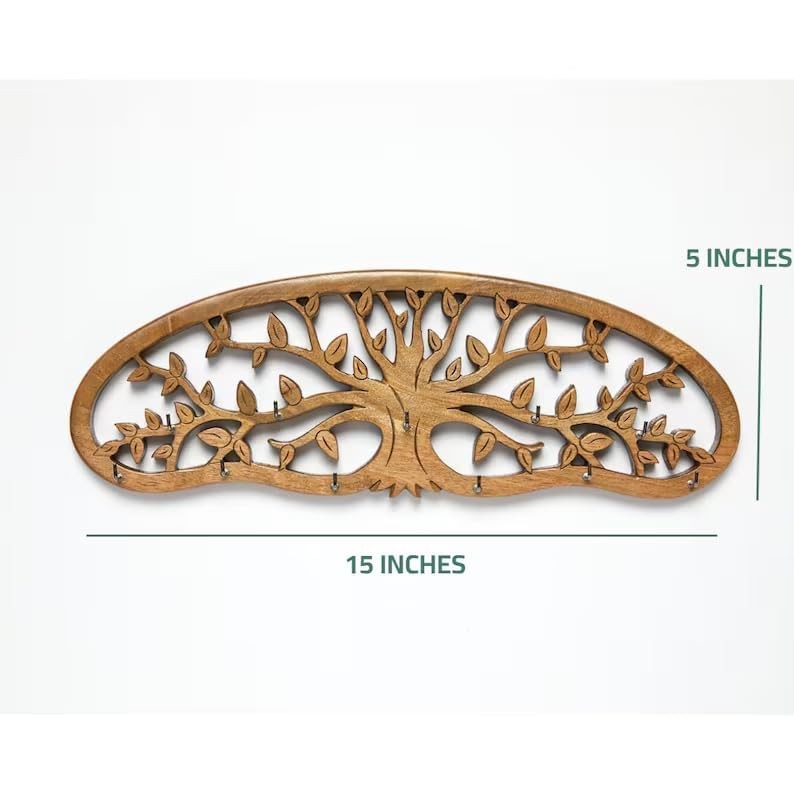 Rustic Herb Drying Rack Hanging - Artistic Life Tree Design for Kitchen Witch...