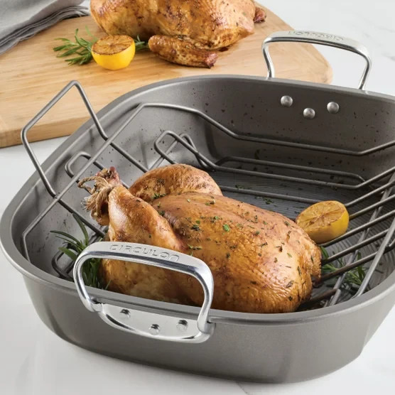 Circulon Non-stick Rectangular Oval Roaster Roasting Pan w/ Rack