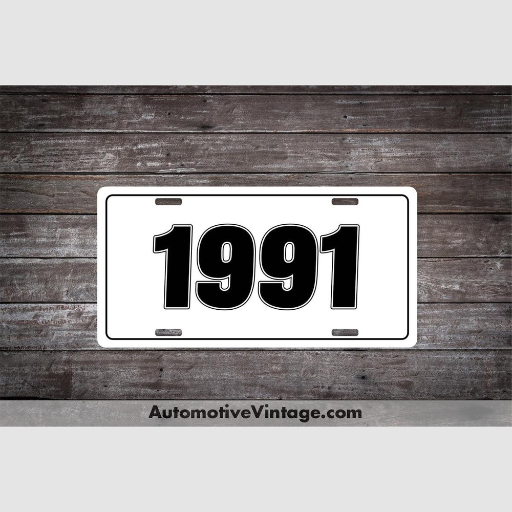 1991 Car Year License Plate