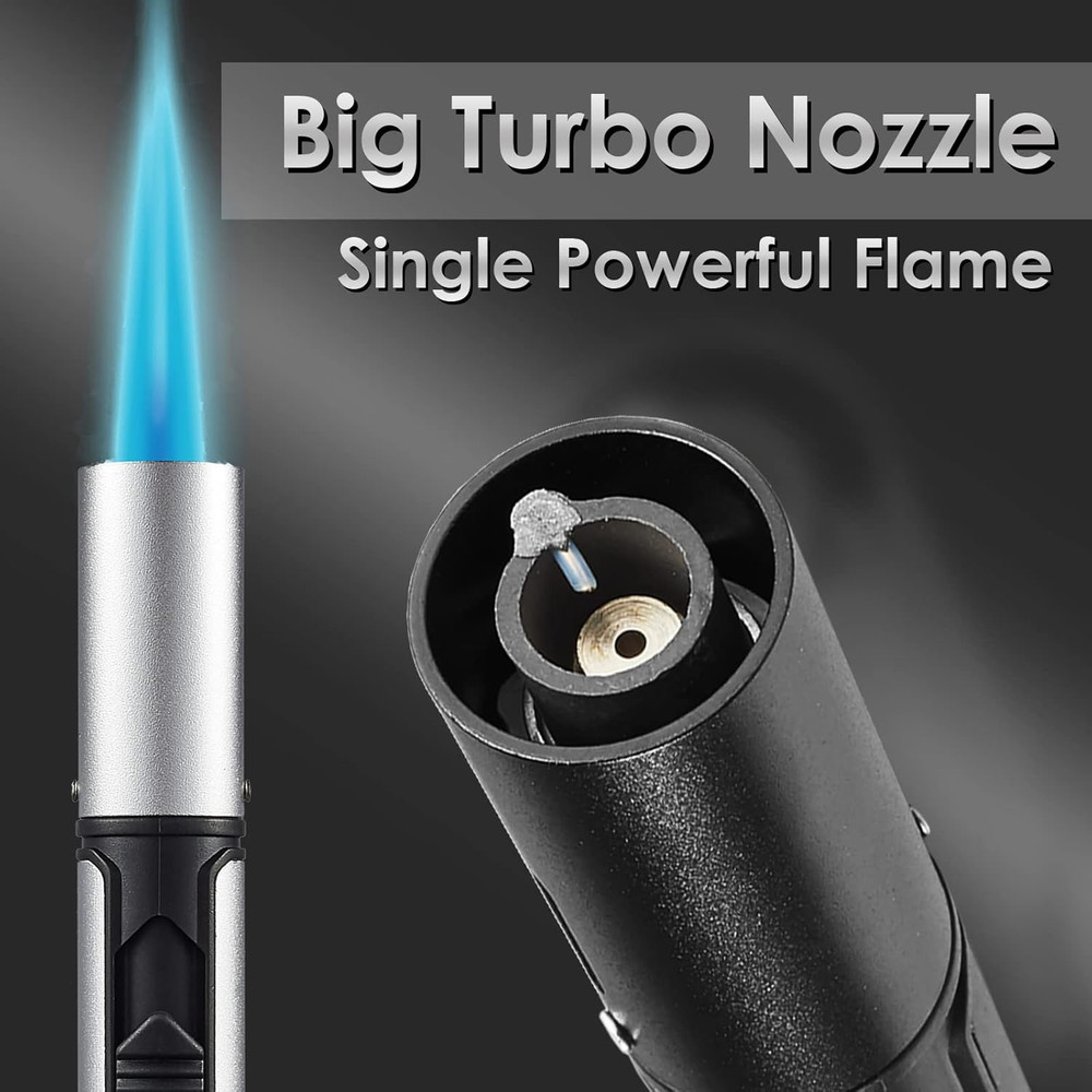 3 Pack Butane Torch Lighters 6 Inch Refillable Pen Lighter Adjustable Jet...