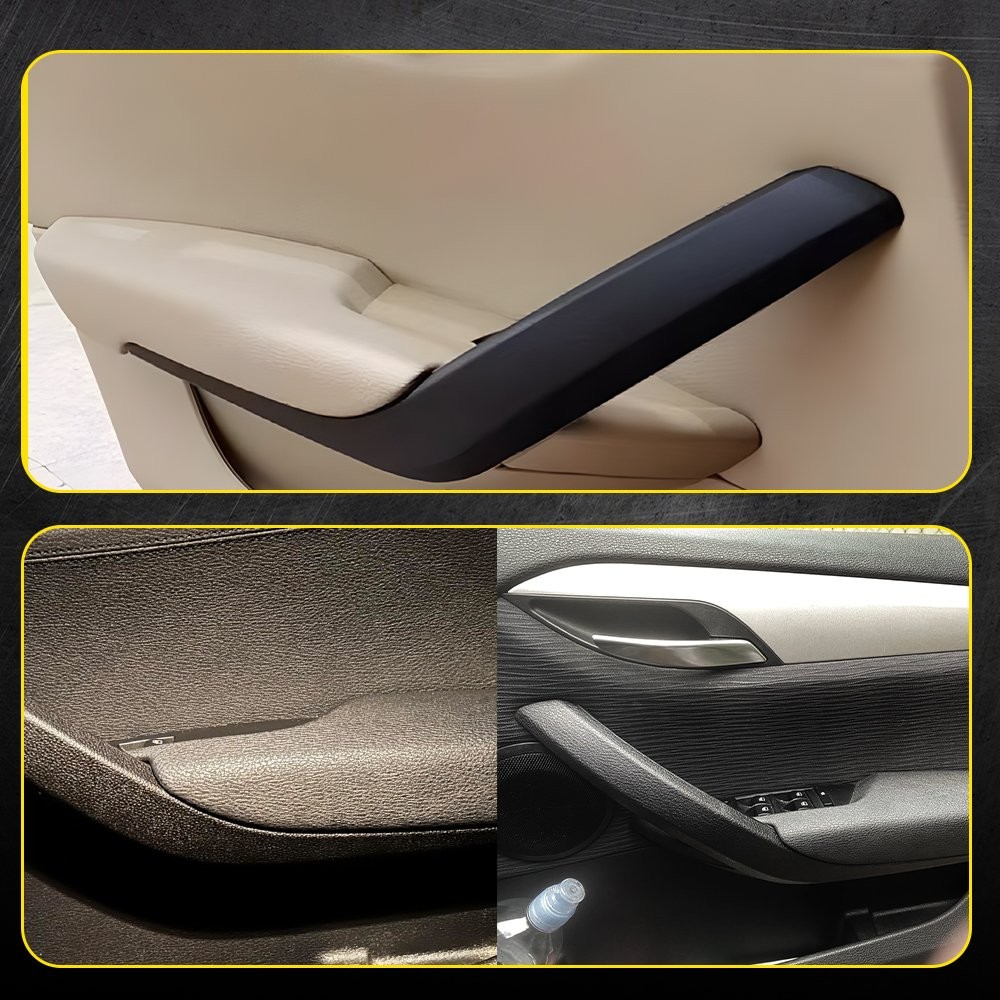 2PCS Inner Black Interior Door Pull Handle Panel Trim For X1 BMW E84 2009-2015