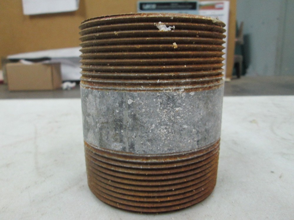 Galvanized Pipe Nipple 3" MNPT x 4" Long (New)