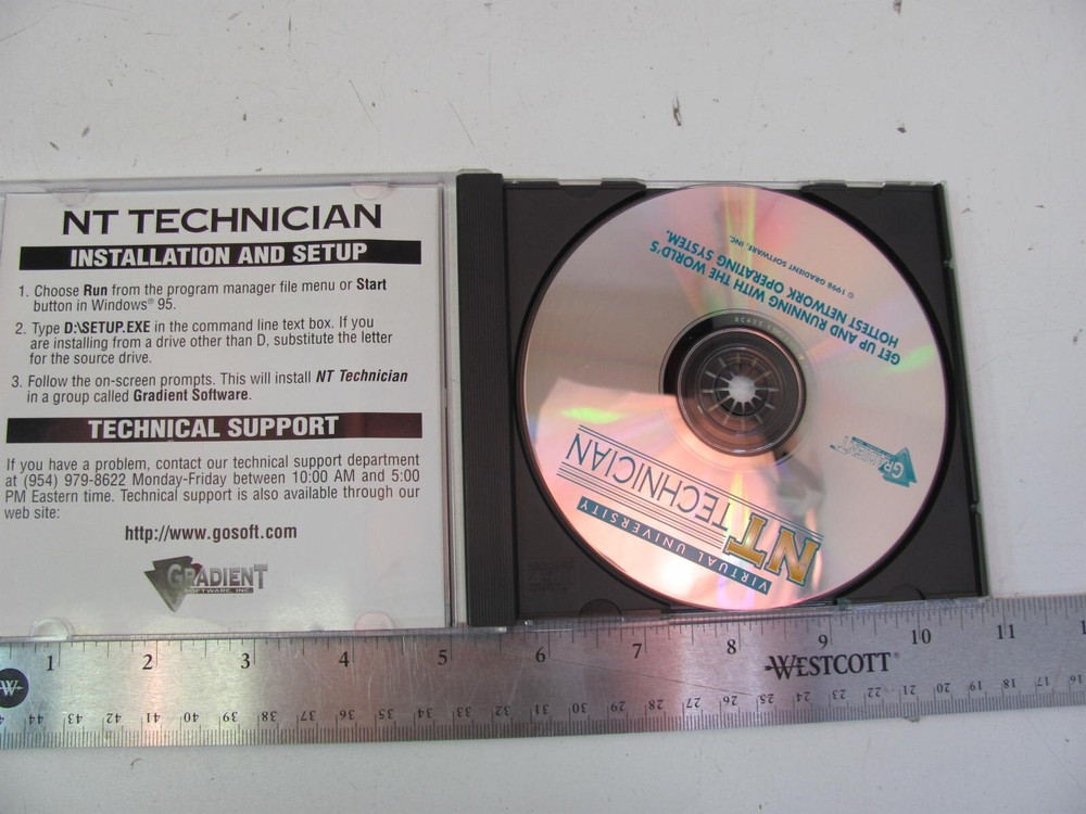 OBSOLETE SOFTWARE WINDOWS 98 NT TECHNICIAN GRADIENT INC
