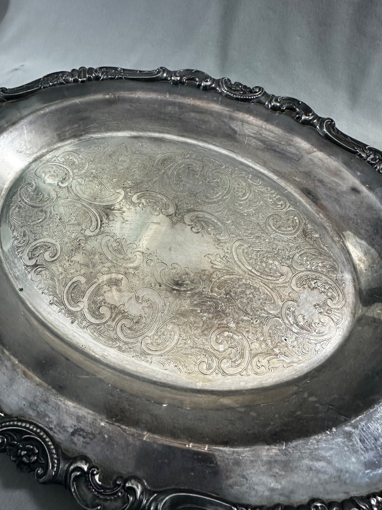 Vintage Silverplate Tray - Wallace Broque